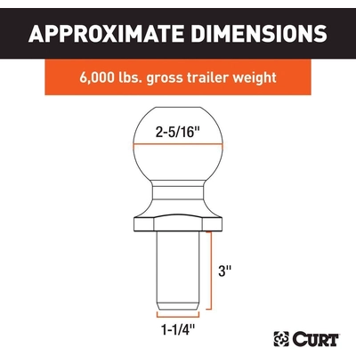 Hitch Ball by CURT MANUFACTURING - 40076 pa1