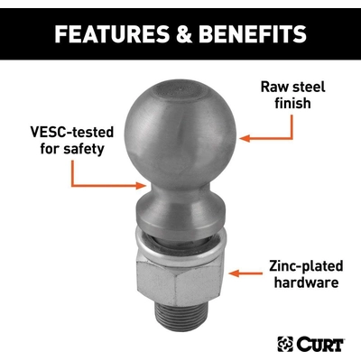 Boule d'attelage by CURT MANUFACTURING - 40086 pa3