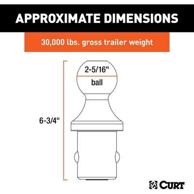 Boule d'attelage by CURT MANUFACTURING - 60601 pa4
