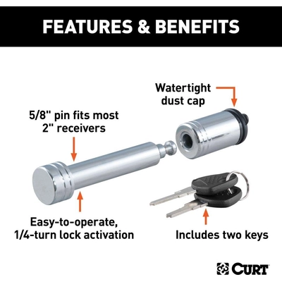 CURT MANUFACTURING - 23515 - Hitch Pin Lock pa9