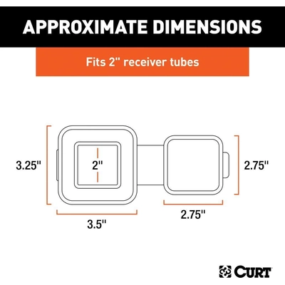 Hitch Receiver Tube Cover by CURT MANUFACTURING - 21728 pa6