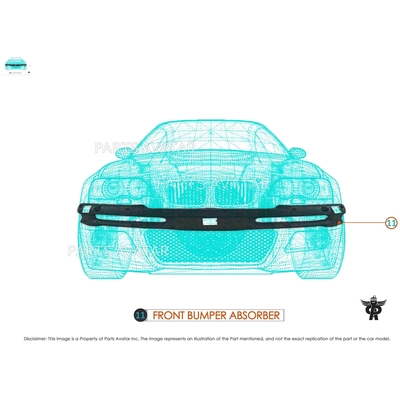 Front Bumper Absorber - HO1070136/HO1070138 absorber