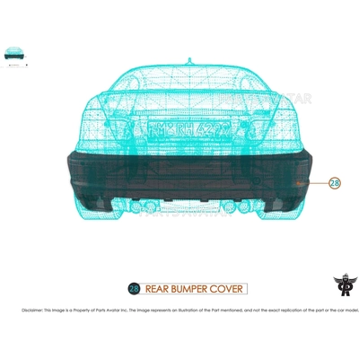 Rear Bumper Cover - TO1100315 cover