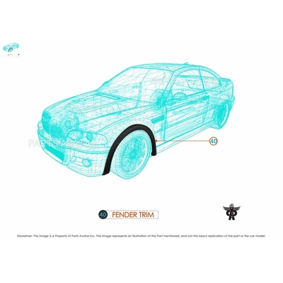 Fender Trim by PUTCO LIGHTING - 97230BP trim