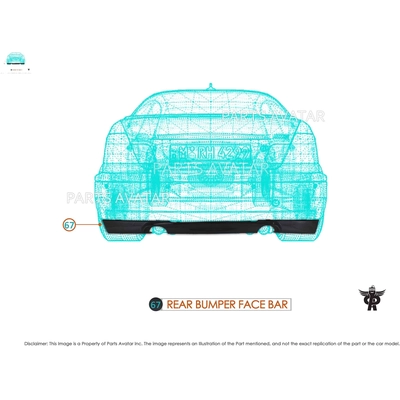 Rear Bumper Face Bar - GM1102550 bar
