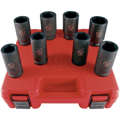 CHICAGO PNEUMATIC - 8940167073 - Drive Set of 8pcs SAE/Imperial Deep Sockets pa1