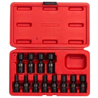 SUNEX - 1814 - 1/4" Drive Metric 6 Point Standard Universal 12-Piece Impact Socket Set pa1
