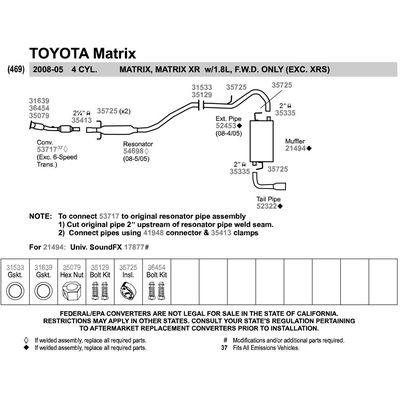 WALKER USA - 52453 - Intermediate Or Center Pipe pa4