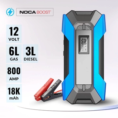 NOCA BOOST A11 800 Amp 12-Volt Lithium Jump Starter for Up to 6-Litre Gasoline, 3-Litre Diesel Engines.18000mAh Capacity pa9