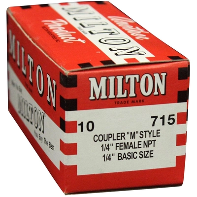 KWIK-CHANGE™ M-Style 1/4" (F) NPT x 1/4" 40 CFM Brass Quick Coupler Body, 10 Pieces by MILTON INDUSTRIES INC - 715 pa2