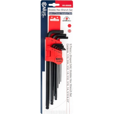 L-Shaped SAE Ball Hex Key Wrench Set by GENIUS - HK-009SB pa7