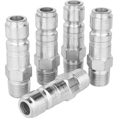MILTON INDUSTRIES INC - 1819 - L-Style 3/8 (M) NPT x 1/2 99 CFM Steel Quick Coupler Plug, 5 Pieces (Pack of 5) pa4