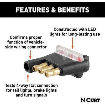 LED Connector Tester by CURT MANUFACTURING - 58260 pa3