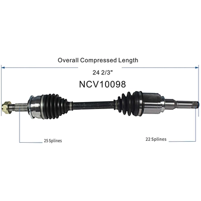 GSP NORTH AMERICA - NCV10098 - CV Axle Assembly pa2