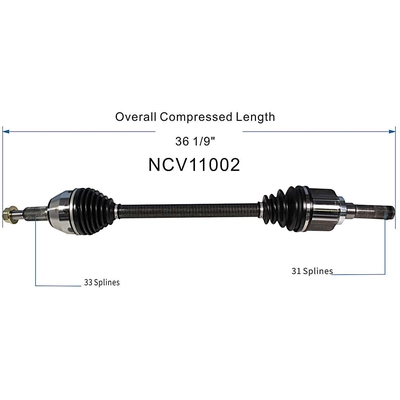 GSP NORTH AMERICA - NCV11002 - CV Axle Assembly - Rear Left pa2