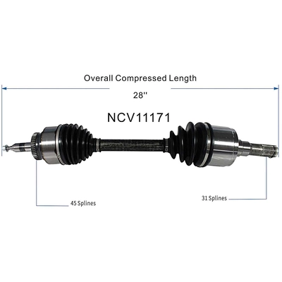 GSP NORTH AMERICA - NCV11171 - CV Axle Assembly - Front Left pa1