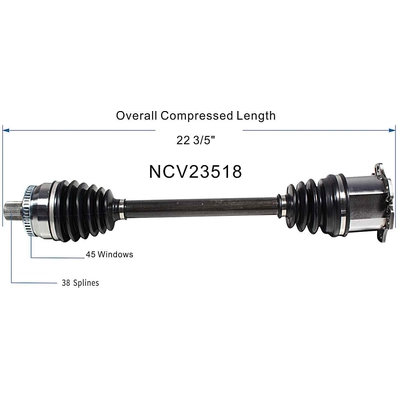 GSP NORTH AMERICA - NCV23518 - CV Axle Assembly - Front Left pa2