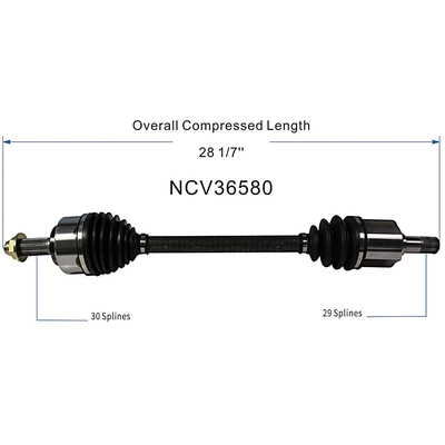 GSP NORTH AMERICA - NCV36580 - CV Axle Assembly - Front Left pa5