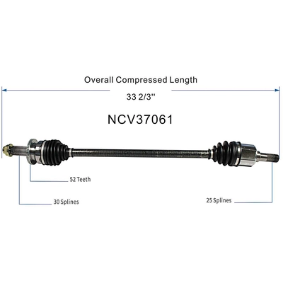 GSP NORTH AMERICA - NCV37061 - CV Axle Assembly pa6