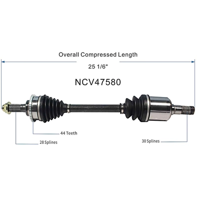 GSP NORTH AMERICA - NCV47580 - CV Axle Assembly - Front Left pa2