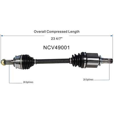 GSP NORTH AMERICA - NCV49001 - CV Axle Assembly - Front Left pa1