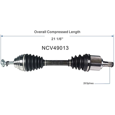 GSP NORTH AMERICA - NCV49013 - CV Axle Assembly - Front Left pa5