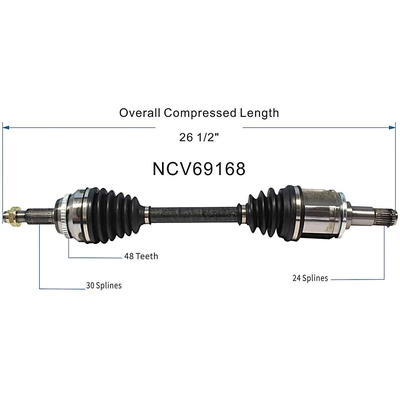 GSP NORTH AMERICA - NCV69168 - CV Axle Assembly - Front Left pa2