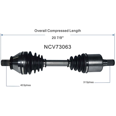 GSP NORTH AMERICA -NCV73063 - CV Axle Assembly - Front Left pa2