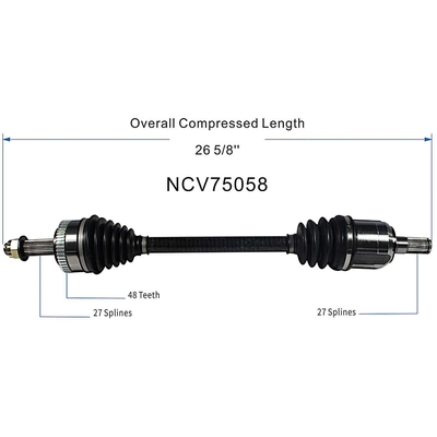 GSP NORTH AMERICA - NCV75058 - CV Axle Assembly - Front Left pa2