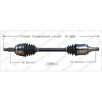 Left New CV Complete Assembly by WORLDPARTS - 129011 pa1