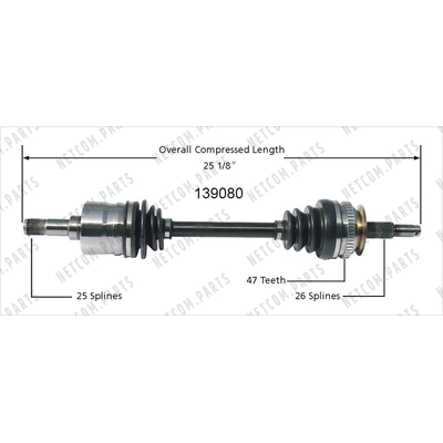 Left New CV Complete Assembly by WORLDPARTS - 139080 pa2