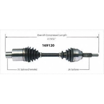 Left New CV Complete Assembly by WORLDPARTS - 169120 pa1