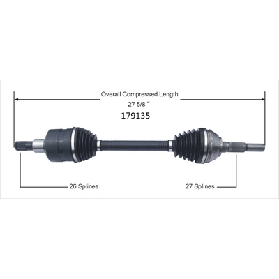 Assemblage de Demi-arbre CV gauche neuf by WORLDPARTS - 179135 pa2