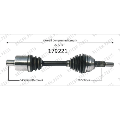 Left New CV Complete Assembly by WORLDPARTS - 179221 pa1
