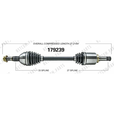 Left New CV Complete Assembly by WORLDPARTS - 179239 pa1