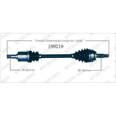 Left New CV Complete Assembly by WORLDPARTS - 189219 pa1