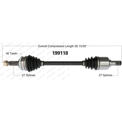 Left New CV Complete Assembly by WORLDPARTS - 199118 pa1