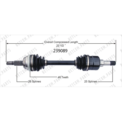 Left New CV Complete Assembly by WORLDPARTS - 239089 pa1