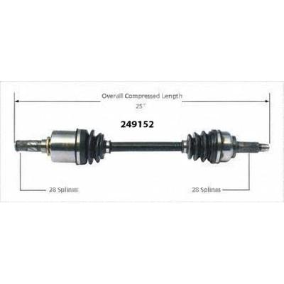 Left New CV Complete Assembly by WORLDPARTS - 249152 pa1