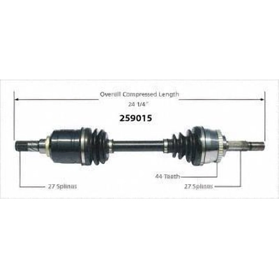 Left New CV Complete Assembly by WORLDPARTS - 259015 pa1