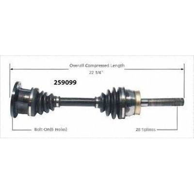 Left New CV Complete Assembly by WORLDPARTS - 259099 pa1