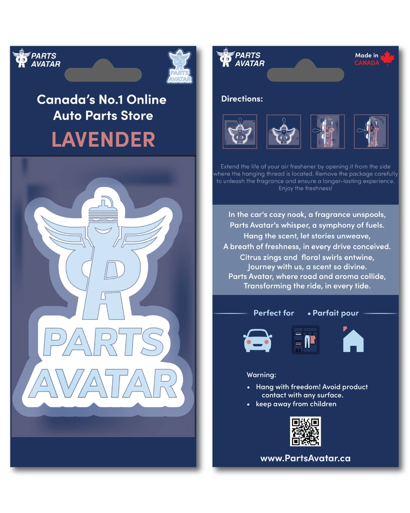 Light Blue Italics Car Air Freshener