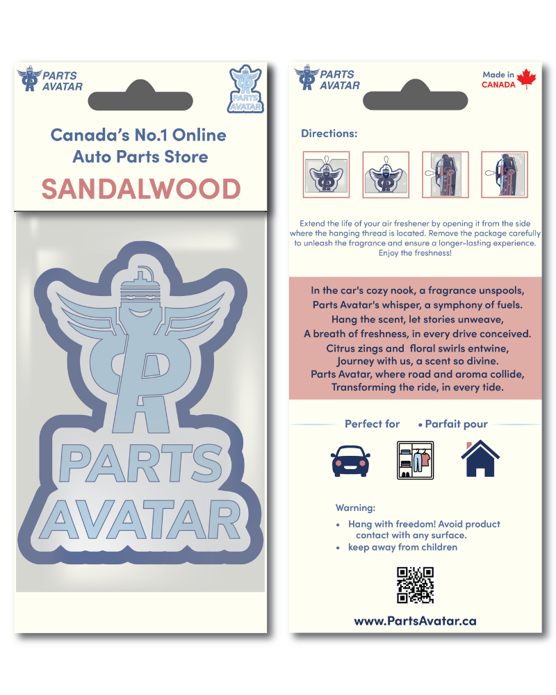 Light Blue Italics Car Air Freshener