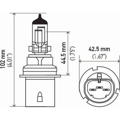 Low Beam Headlight by HELLA - 9004P50TB pa5