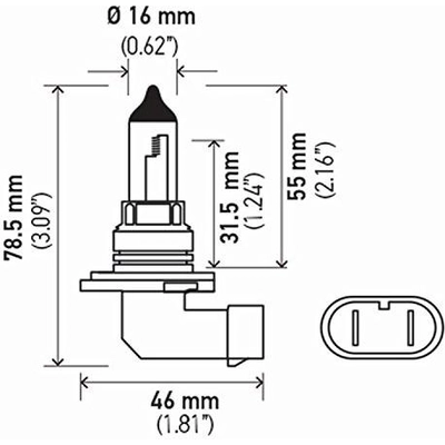 Phare de croisement by HELLA - 9006-80WTB pa10