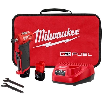 M12 Fuel™ 1/4" 12 V 2.0 Ah Li-ion Cordless Brushless Right Angle Die Grinder Kit by MILWAUKEE - 2485-22 pa7