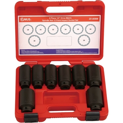 Metric Spindle Nut Impact Socket set (12-Point) by GENIUS - DI-408M pa5