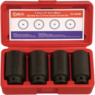 Metric Spindle Nut Impact Socket set by GENIUS - DI-404M pa5
