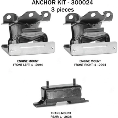 Motor And Transmission Mount Kit by ANCHOR - 300024 pa3