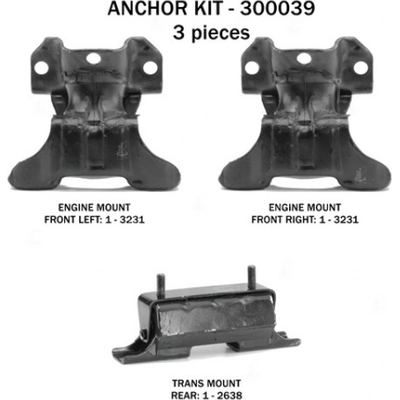 Motor And Transmission Mount Kit by ANCHOR - 300039 pa3
